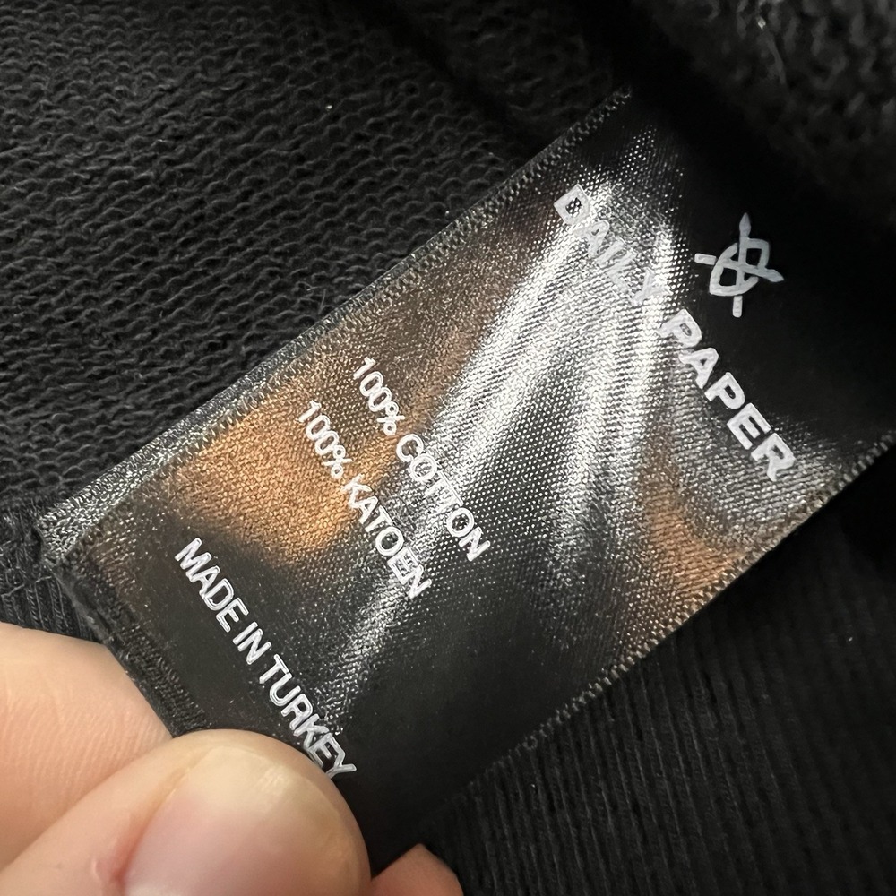 Daily Paper Mens Terry Sweatshirt Crew Neck Black Small Oversized Landscape New - Picture 8 of 10